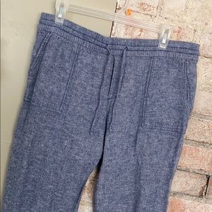 Blue denim pants cropped